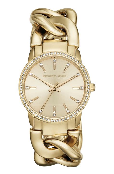 michael kors gold link bracelet watch 3124